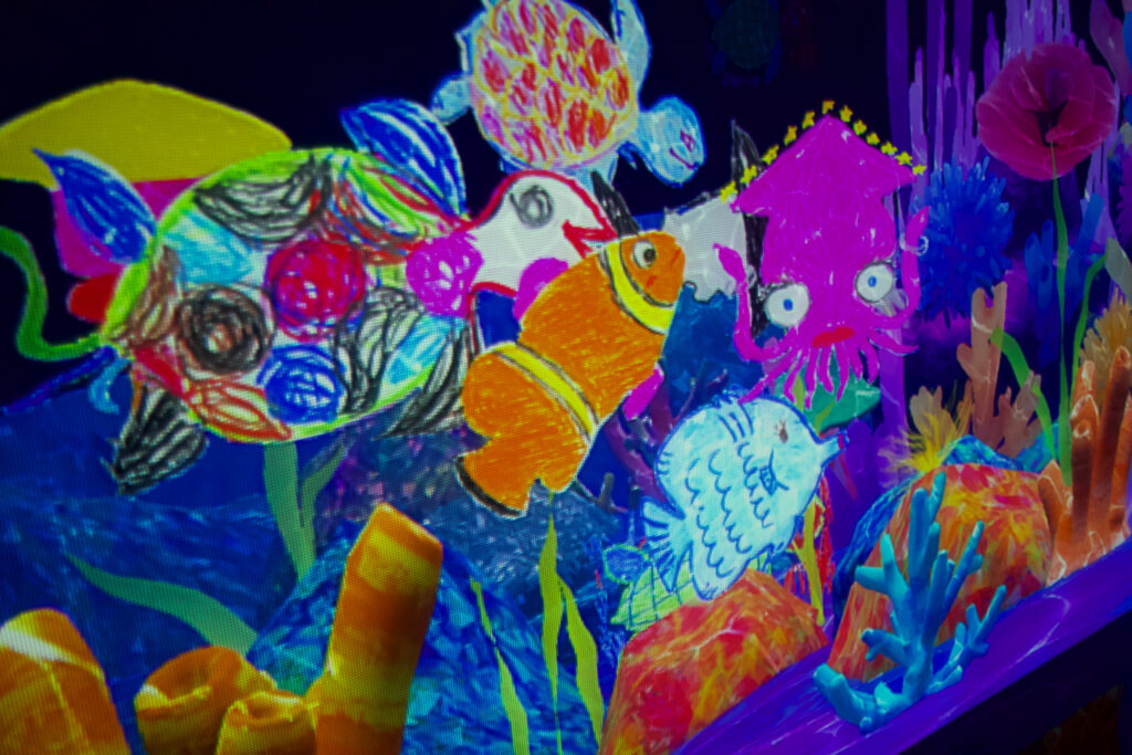 チームラボ京都 スケッチオーシャン 自作の魚