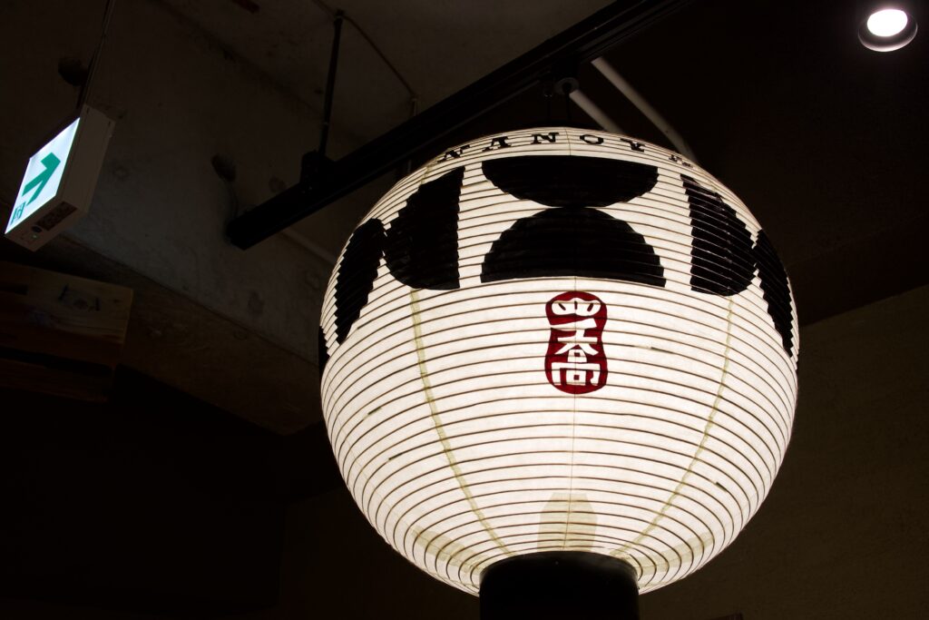 七乃家 地下 提灯