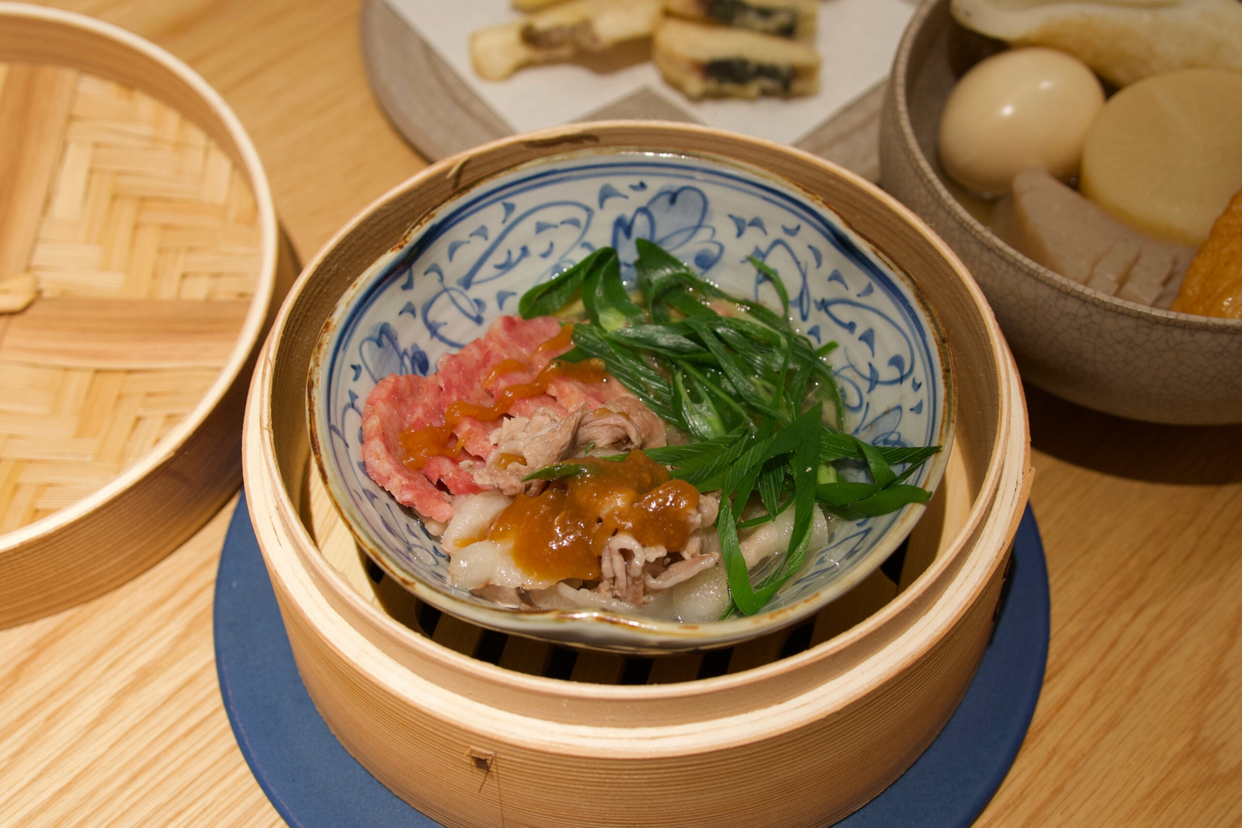 京丹波ぽーくとざぶとんの 味噌だれ蒸し