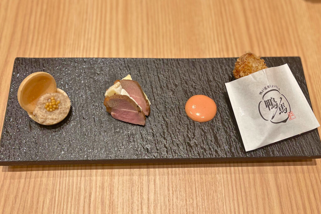 コース料理前菜　三種盛り合わせ