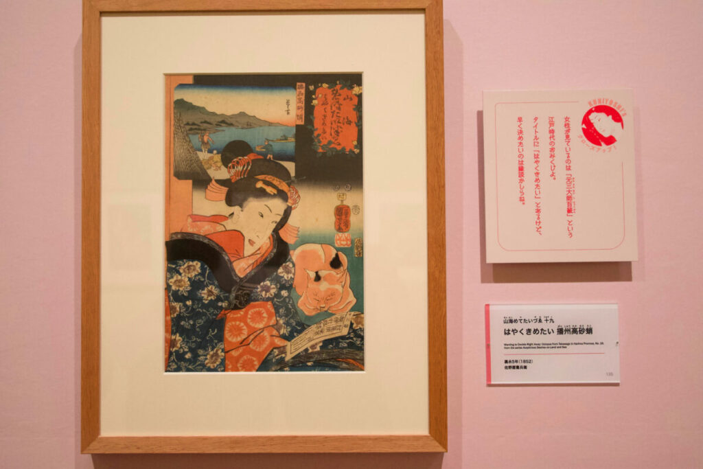 歌川国芳展「山海めてたいづゑ 十九 はやくきめたい 播州高砂蛸」