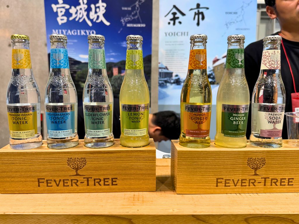 FEVER-TREEのトニックウォーターが並ぶウイスキーメッセ会場