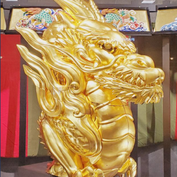 大船鉾の龍頭と「昇降龍(青龍)」を展示(画像提供:大丸京都店)