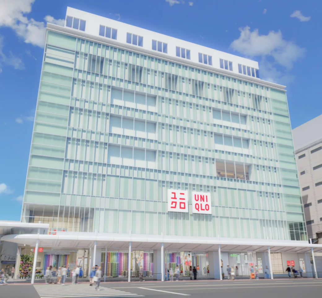 河原町通りに面したユニクロ 京都の外観イメージ（ミーナ京都／2026年11月6日オープン）