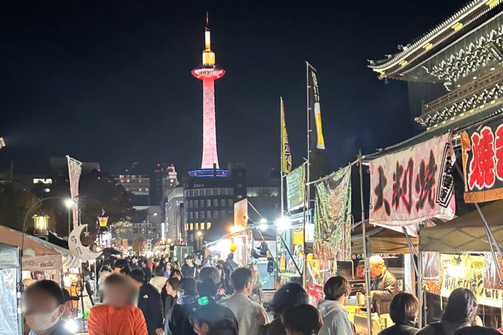 夜の京都夜市会場