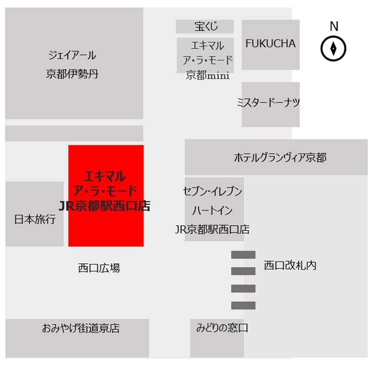 JR京都駅の「ちいかわベーカリー KYOTO POP UP SHOP」会場図