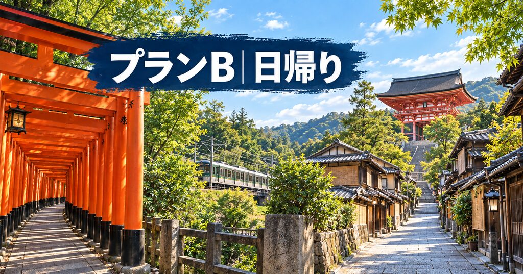 伏見稲荷大社から東山をめぐる京都日帰りプランのイメージ