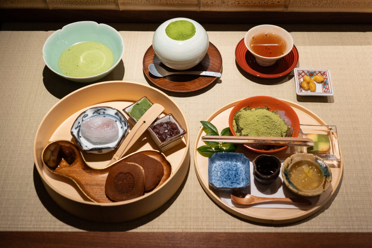 京都・五条の茶寮 清水一芳園で提供される茶甘味八寸