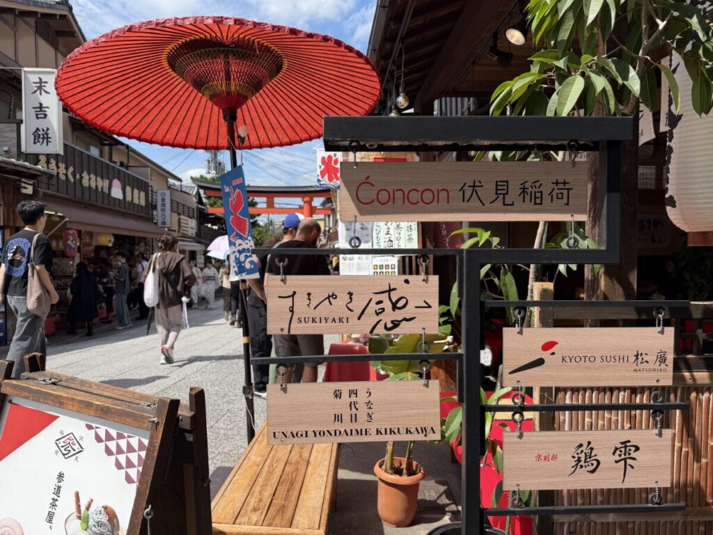伏見稲荷裏参道にあるConcon伏見稲荷の入口