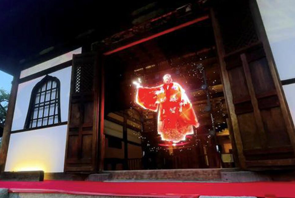 高台寺の開山堂で行われる光の演出イメージ