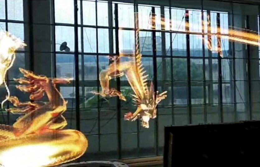 デジタル能舞 in 高台寺のシースルービジョン演出イメージ