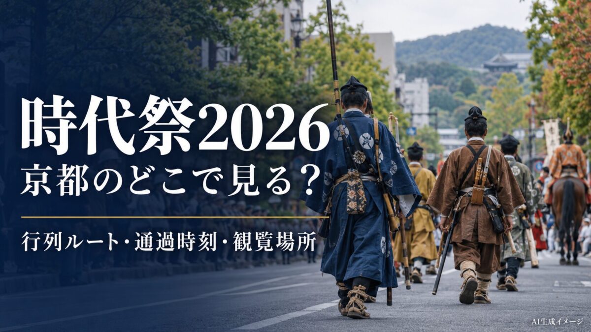 時代祭の行列をイメージした背景